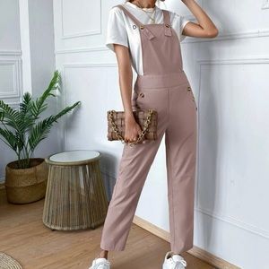 Shein fashion overalls - millennial pink/ faint blush - Size L